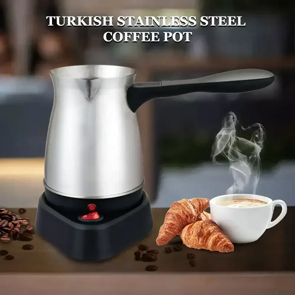 500ml Portable Coffee Machine Electric Turkish Greek Coffee Maker Stainless Steel Machine Moka Pot Coffee Maker 2