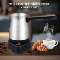 500ml Portable Coffee Machine Electric Turkish Greek Coffee Maker Stainless Steel Machine Moka Pot Coffee Maker 2