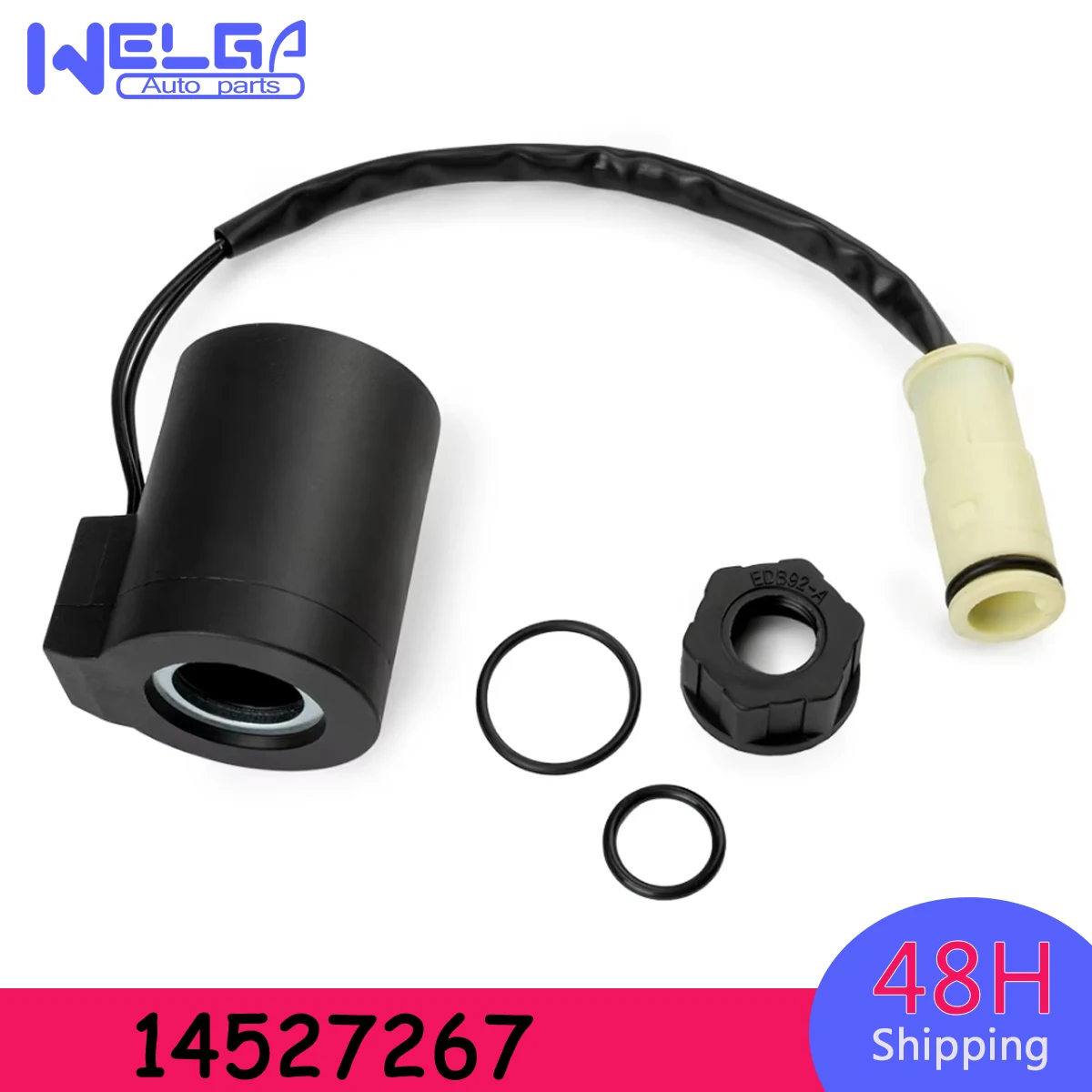 24V Solenoid Valve Coil 14527267 For Volvo Excavator EC140 EC160 EC210 EC240 EC290 EC330 EC360 EC460 EC210B EC240B EC290B