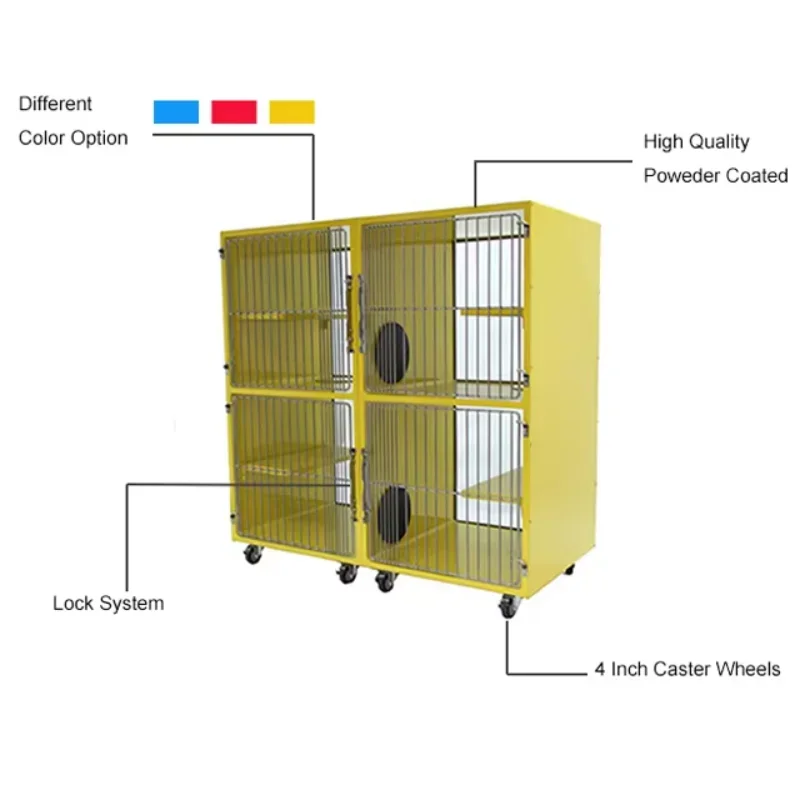 Powder Coated Double Stack Cat Condos/ Powder Coated Animal Suite