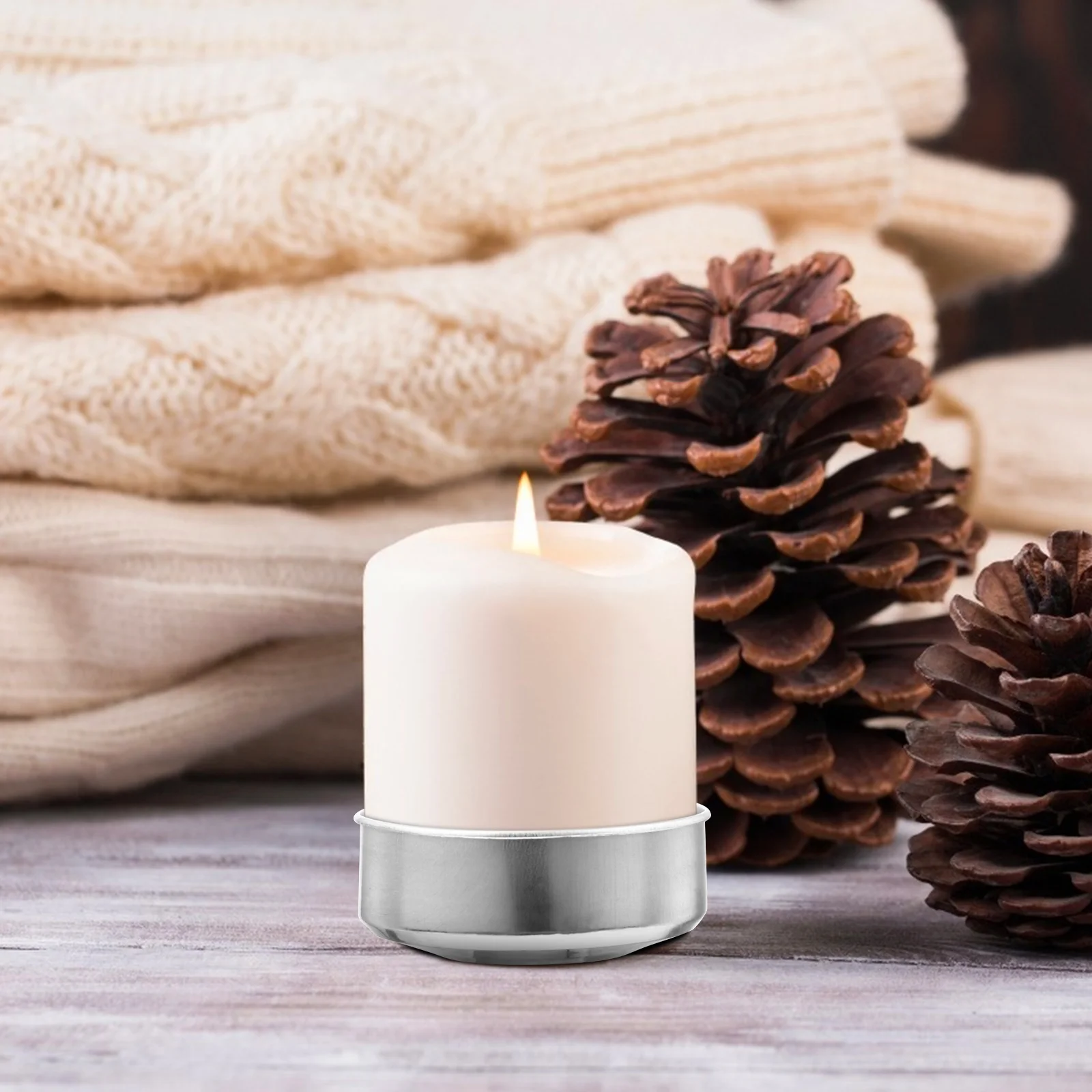 100 Pcs Tea Wax Aluminum Box Light Holders Tealight Case Cup Empty Jars Cups Candles Travel