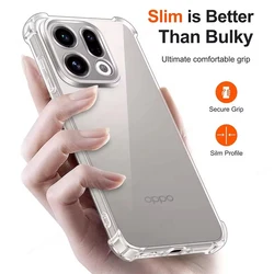 Crystal Clear Soft Shockproof TPU Phone Case - Ultra Protective Transparent Cover - OPPO find x6 (Clear)
