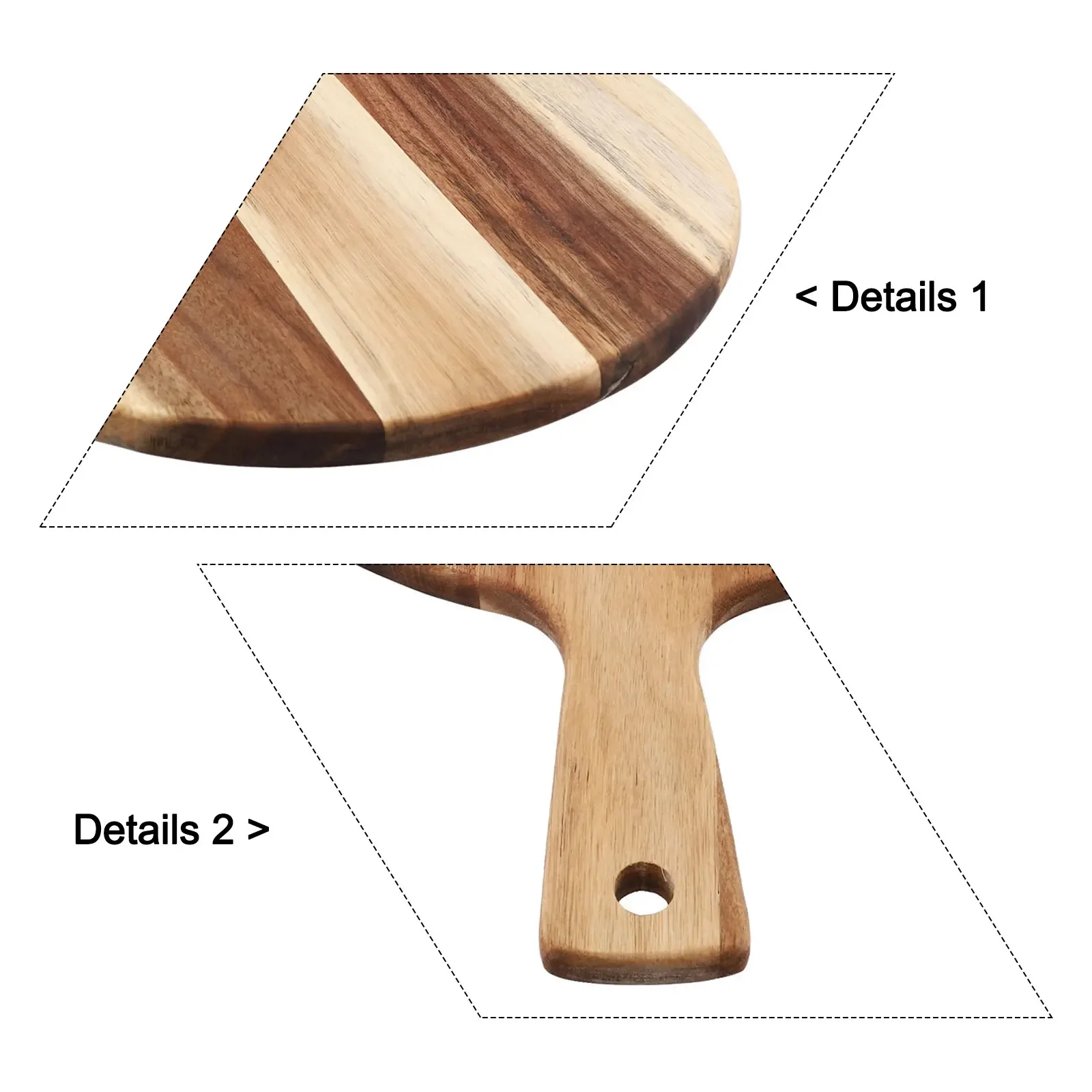 Wooden Pizza Board Round With Hand Pizza Baking Tray 16 Inch Round Cutting Board Platter Cake Bakeware Tools