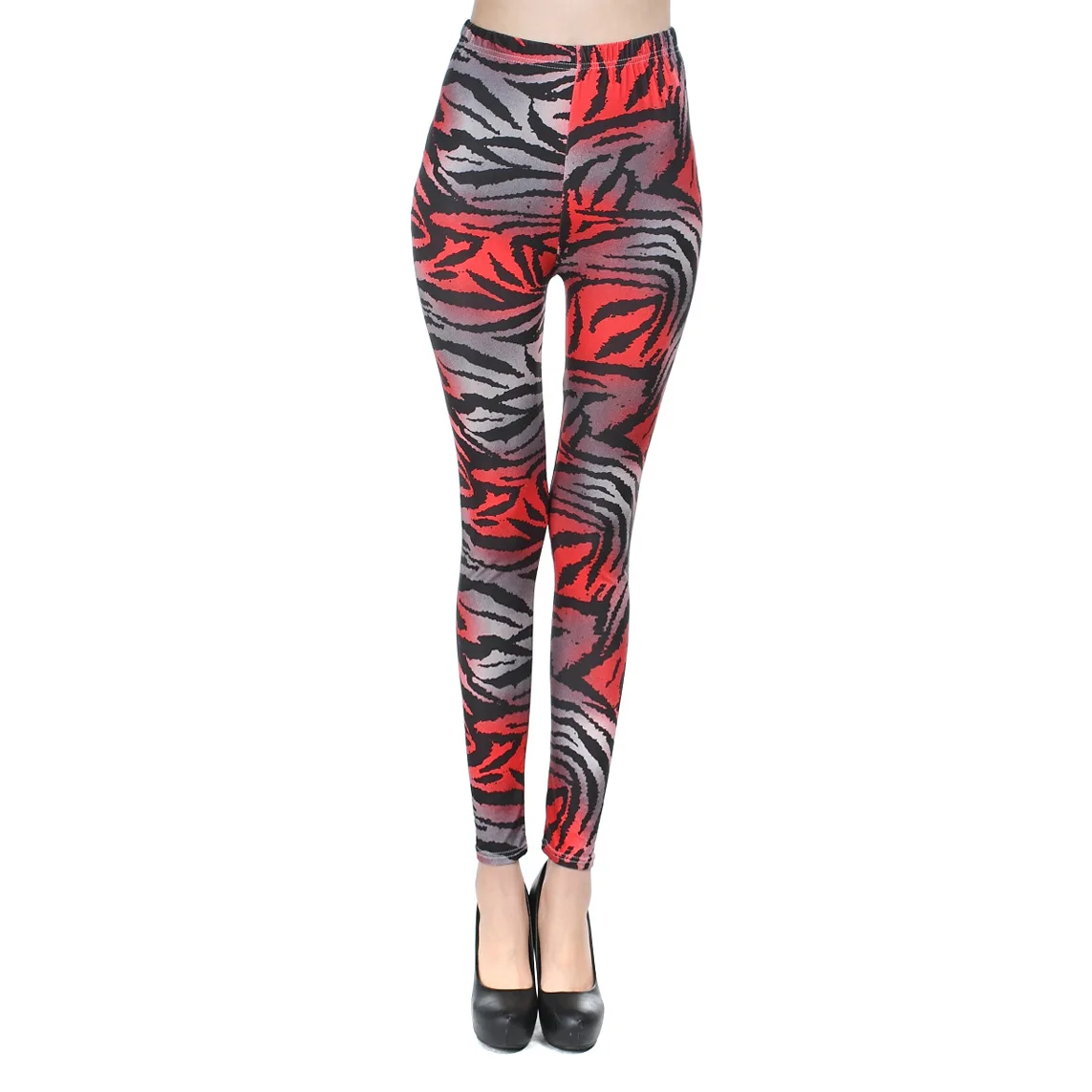 cobra zebra calças de cintura alta legging feminino magro treino casural