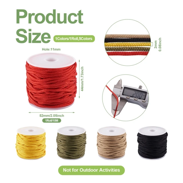 Wholesale PandaHall Elite 5 Rolls 5 Colors Nylon Cord 