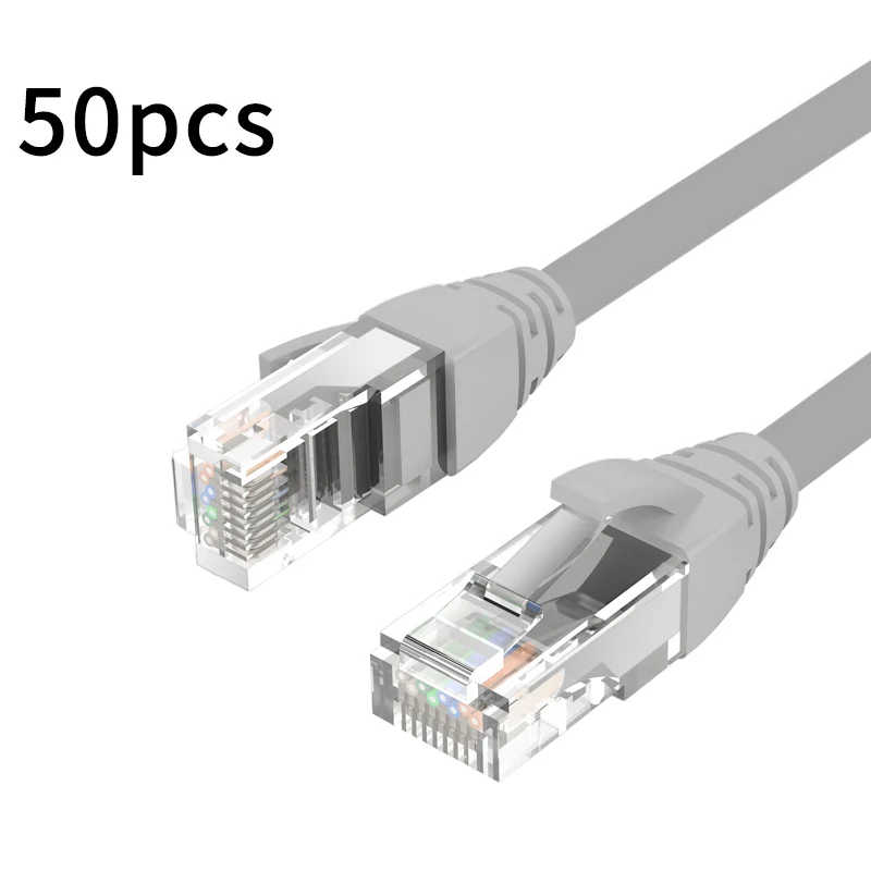 Cabo ethernet cat6 lan, 50 peças, 0.3m/0.5m utp rj45, cabo de remendo de rede para ps pc, modem de internet, roteador