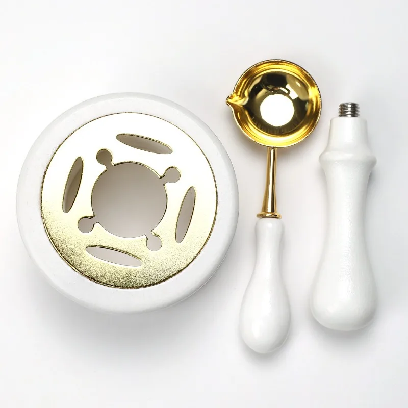 Retro Seal Kit with Silicone Stamps for Crafting and Soap Making