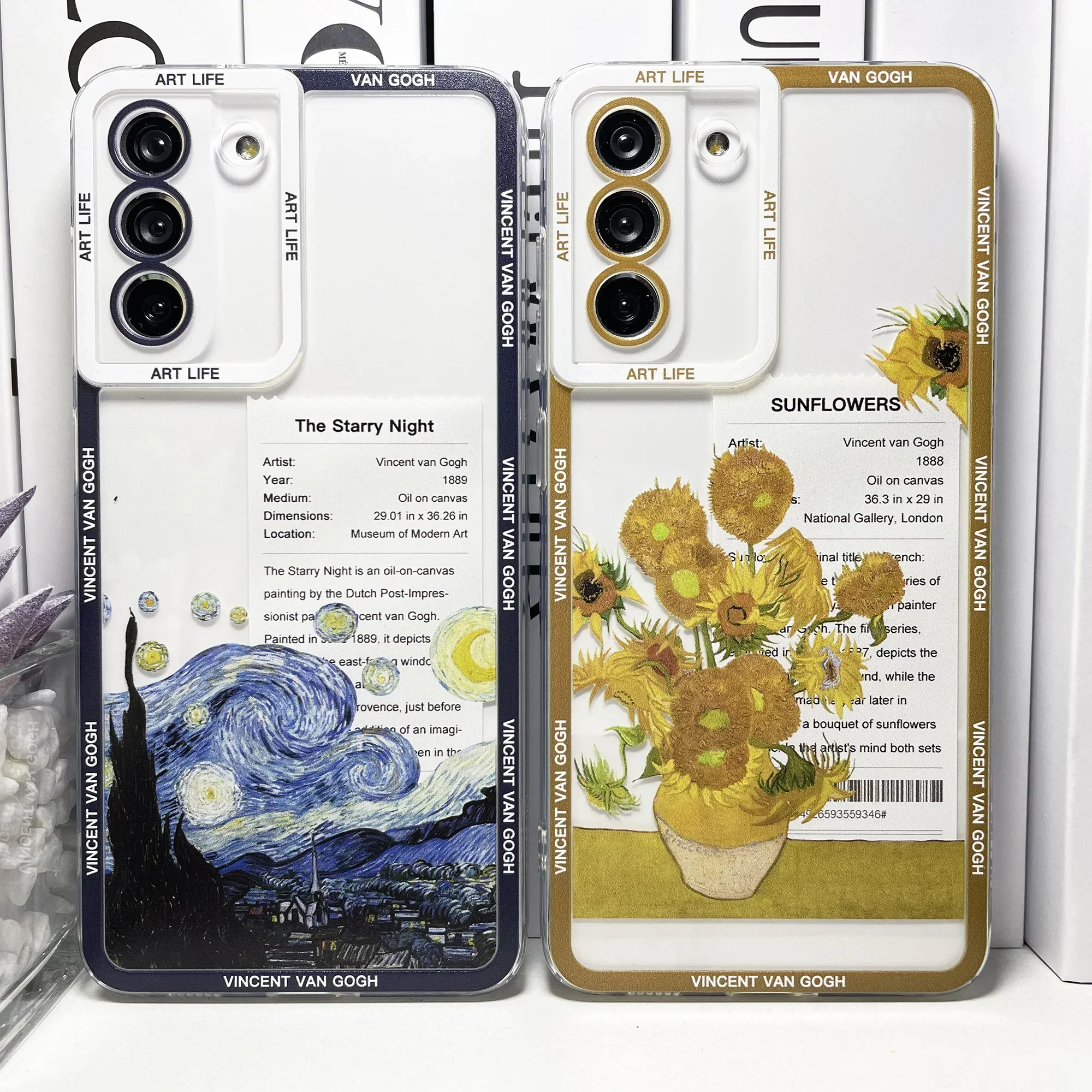 Custodia Van Gogh Art Per Samsung Galaxy S20 Plus S21 Fe S22 S23 Ultra A54 5G A53 A52 S24 A34 Girasoli La Notte Stellata Estetica