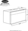 2413 1  Over the Range  Oven with Vent Fan, 1.34 cu. ft. Capacity, 1000W, 24 inch, Black / Stainless Steel 5