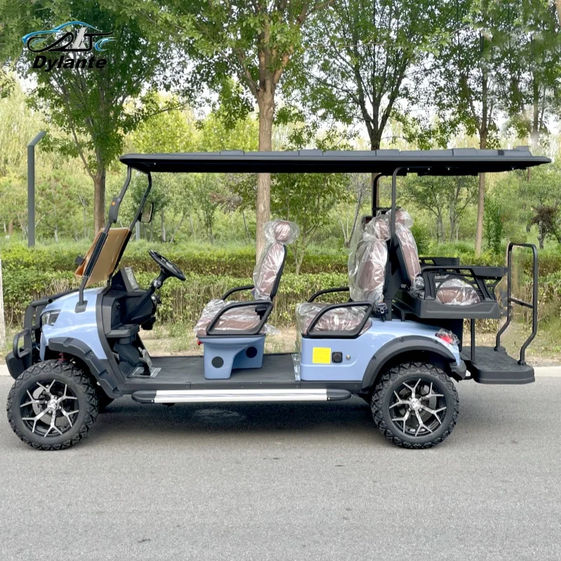 5kw 4kw Shooting Club Car Off Road Gasoline Hunting Car 2 4 6 Seat Lithium Battery Electric Solar Golf Cart