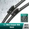 Silicone & rubber  Front Wiper Blades Set For Mini Cooper R56 Hatch 2012 - 2013 Windshield Windscreen Window Brush 19"+18" 1