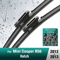 Silicone & rubber  Front Wiper Blades Set For Mini Cooper R56 Hatch 2012 - 2013 Windshield Windscreen Window Brush 19"+18" 1