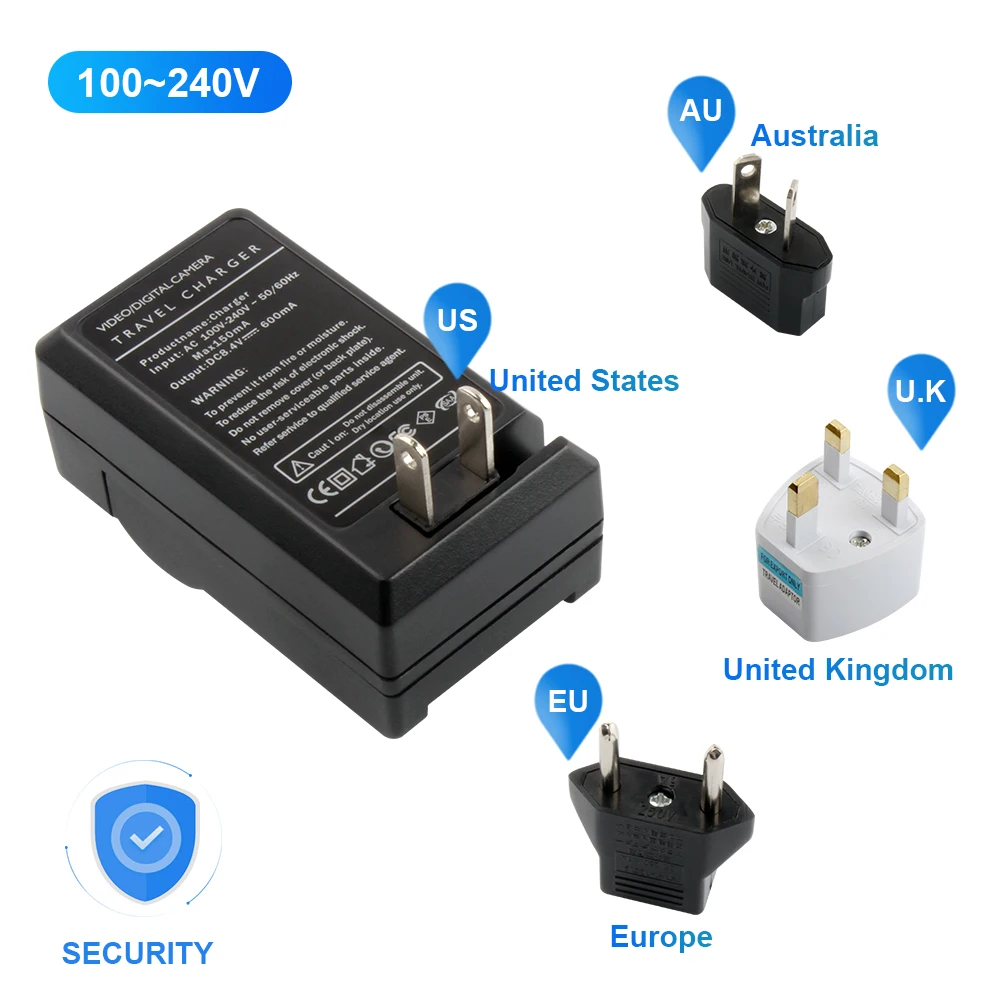 BCL7E BCM13E Travel Charger Suitable for Panasonic DMC-ZS30 ZS35 TZ40 TZ41 TS5 FT5 LZ40GK Camera charger adapter,battery charger,power supply adapter,fast charger,battery charger adapter