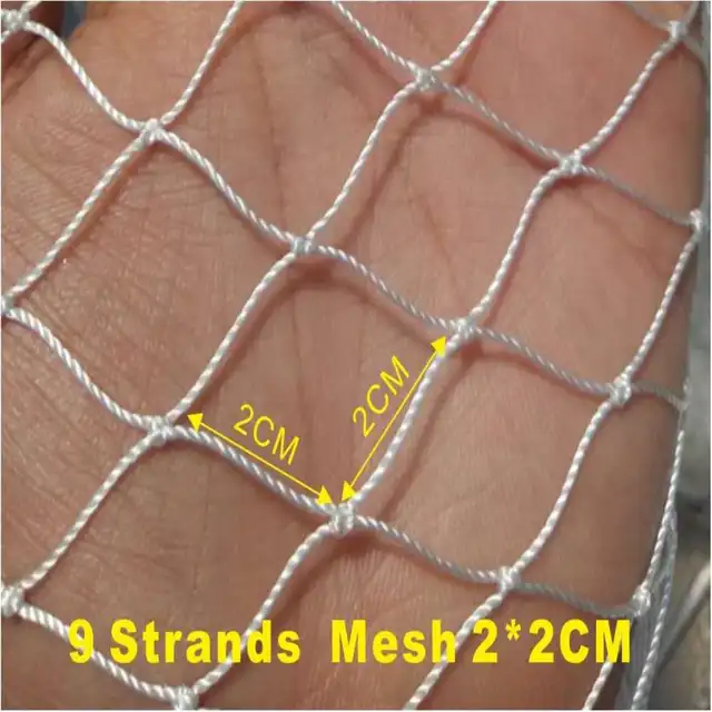 White Fishing Net Nylon Netting Trawl Pull Net Garden Fence Net Safety Net Anti Bird Falling Nets Crops Protective Child Cat Dog 2