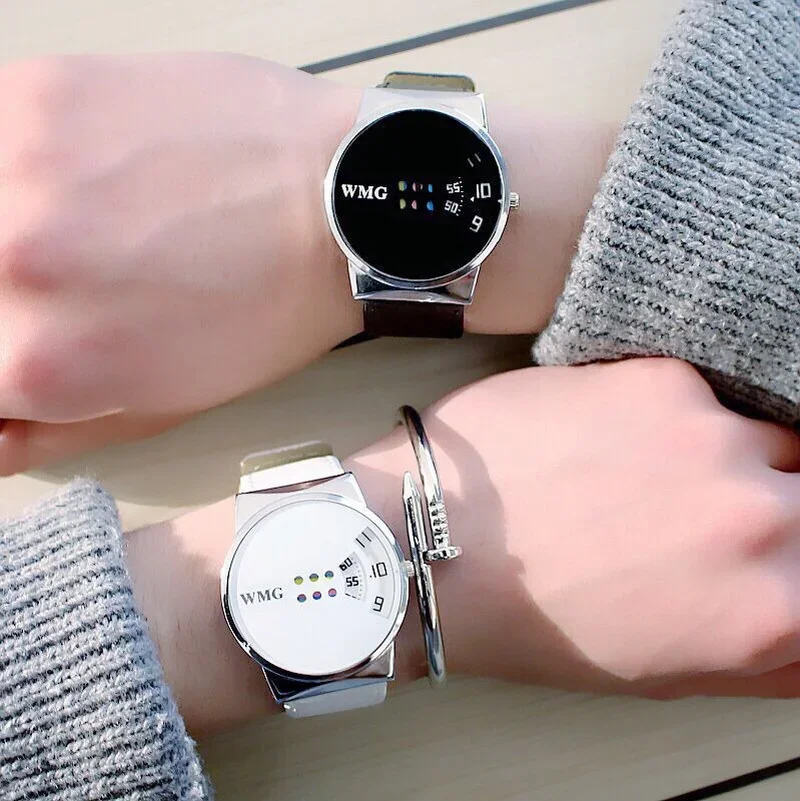 Féleszű Divat Összepárosít watches Népi Lezser Kvarc Kézcsukló watches Nők férfiak Óra Minimal art lover's Adomány Toronyóra relogio feminino