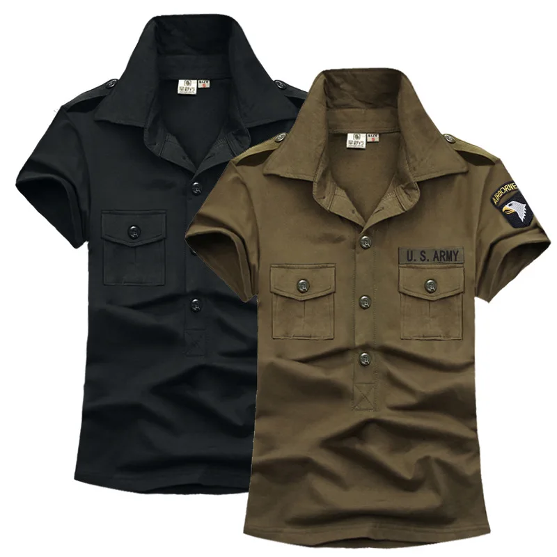 Outdoor Army Fan T-shirt Military Uniform Women Summer Training Camouflage Slim Tactical T Shirt Short Sleeve Stand Collar Shirt
