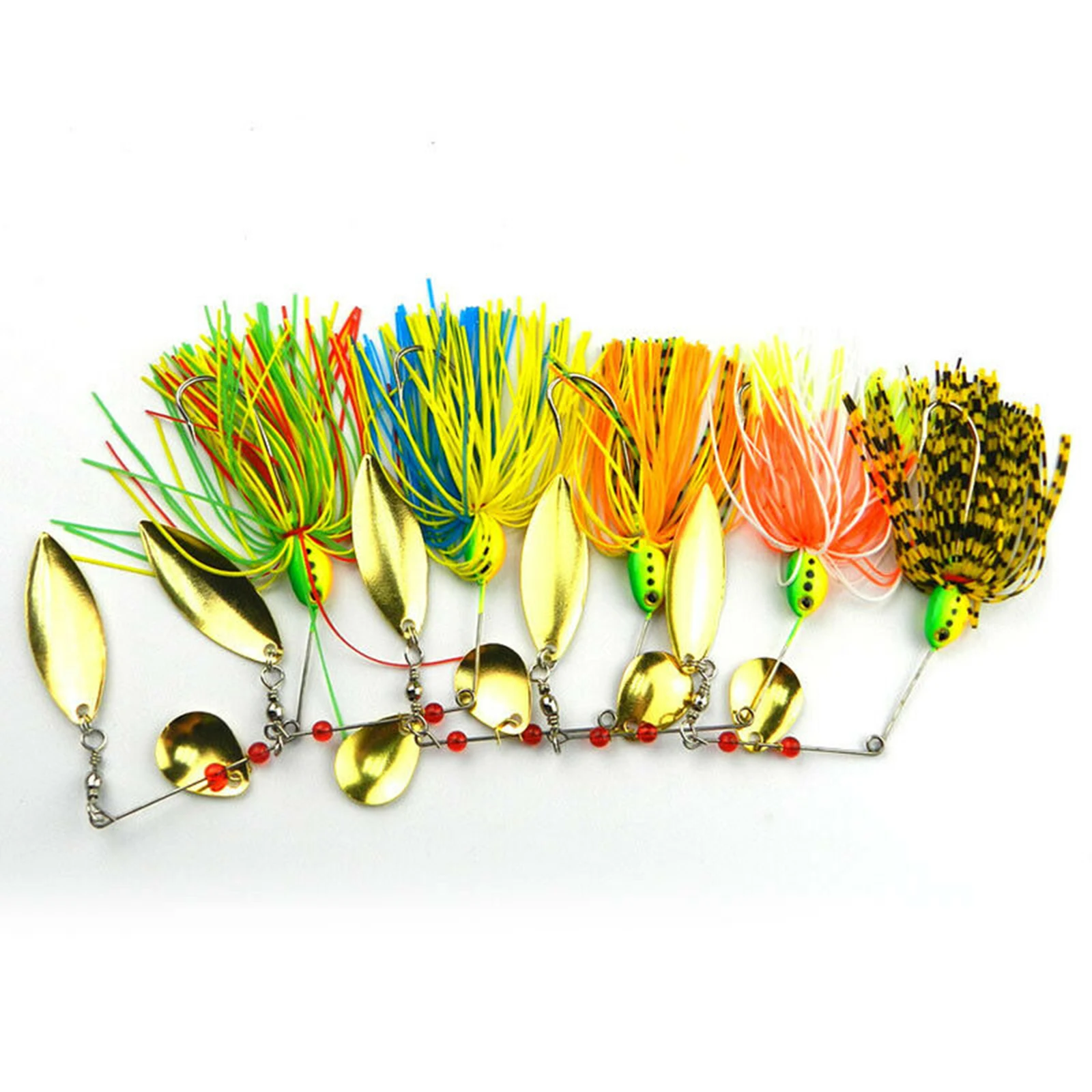 

5Pcs Fishing Lure Spinner Pike Bass Crankbaits Metal Baits Tackle Hook False Bait Anti Hanging Bottom Road Sub Bait 16.3g