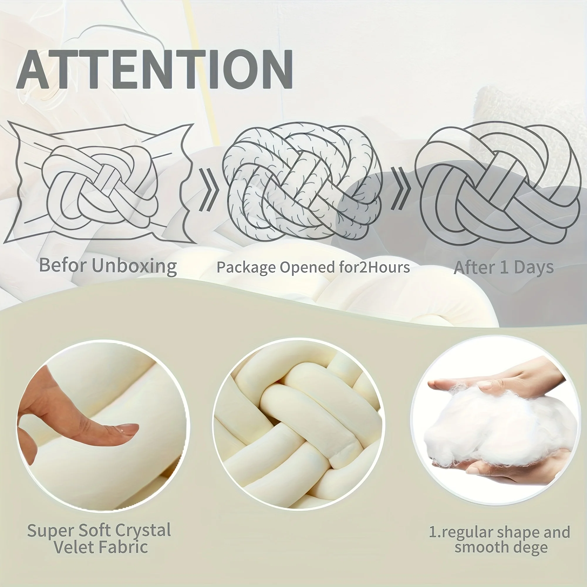 Knotted design pillow 3
