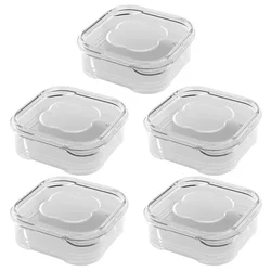 Fresh Food Storage Container with Lid - Sealed Box for Meat, Vegetables, Ginger, and Garlic (5Pcs)