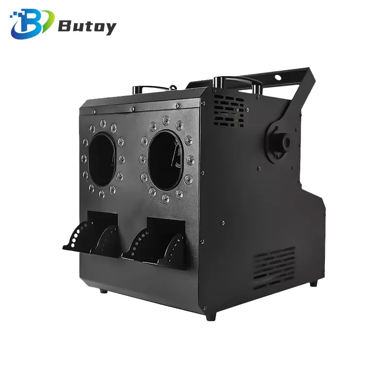 1500W Two Holes LED Smoke Bubbles Machine DMX Control DJ Disco Fog Bubble Machine for Wedding Party Dance Halloween Festival 4