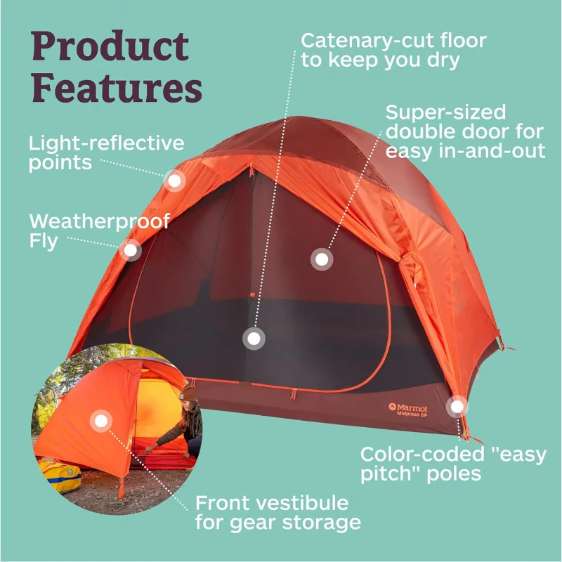 Midpines 4P/6P Camping Tents & Footprints