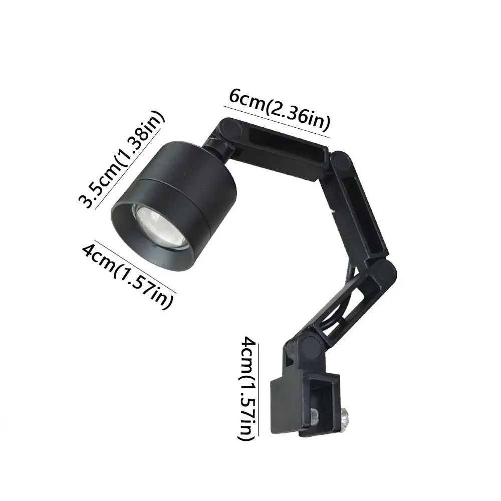 3 Color Modes Aquarium LED Light 360 Degree Rotation Adjustable Zoom Mini Clip-on Lamp USB Powered Waterproof Fish Tank Light