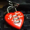 Heart Padlock Code 3 Numbers Password Combination Heart Shape Safety Love Zinc Alloy Luggage Box Lock Household Accessories 3