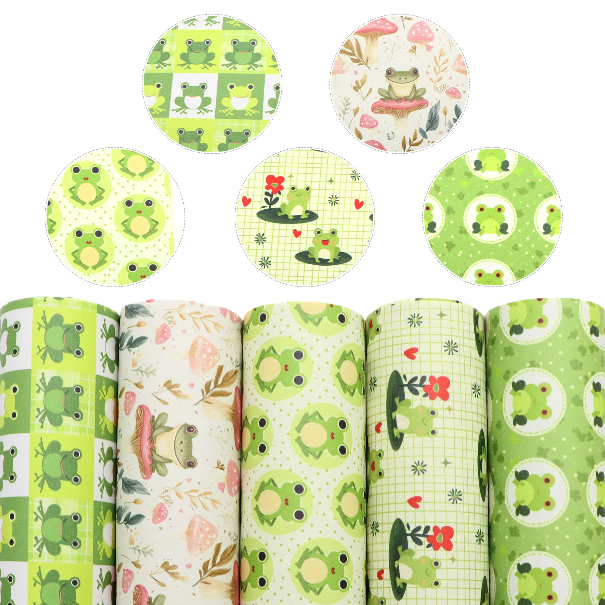 개구리, 곰, 소 무늬 인조 가죽 세트, 부드러운 질감의 합성 가죽 원단, DIY 귀걸이, 헤어 리본용