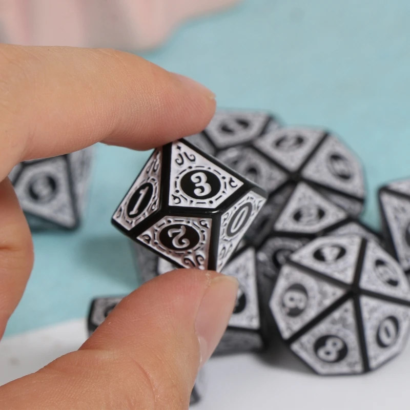 Polyhedral Acrylic Table Game Dice Game Dice Dice Set Acrylic Dice 10Pcs 10 Sided D10 Dice for Math Games Acrylic Dices Kit For Party