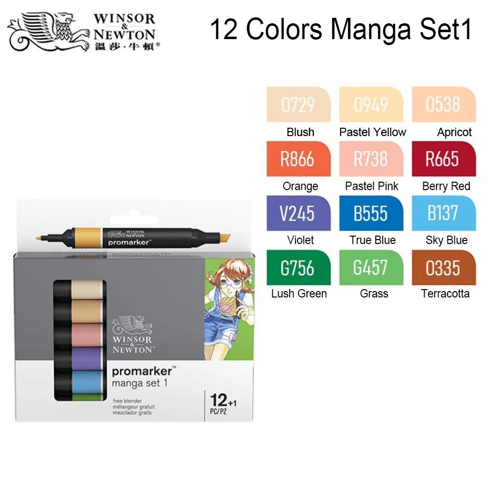 Winsor & Newton Professionelles Comic-Marker-Set 6/12/24 Farben Doppelspitze Alkoholbasierte Kunstmarker für Illustration & Skizzieren – Detail 31