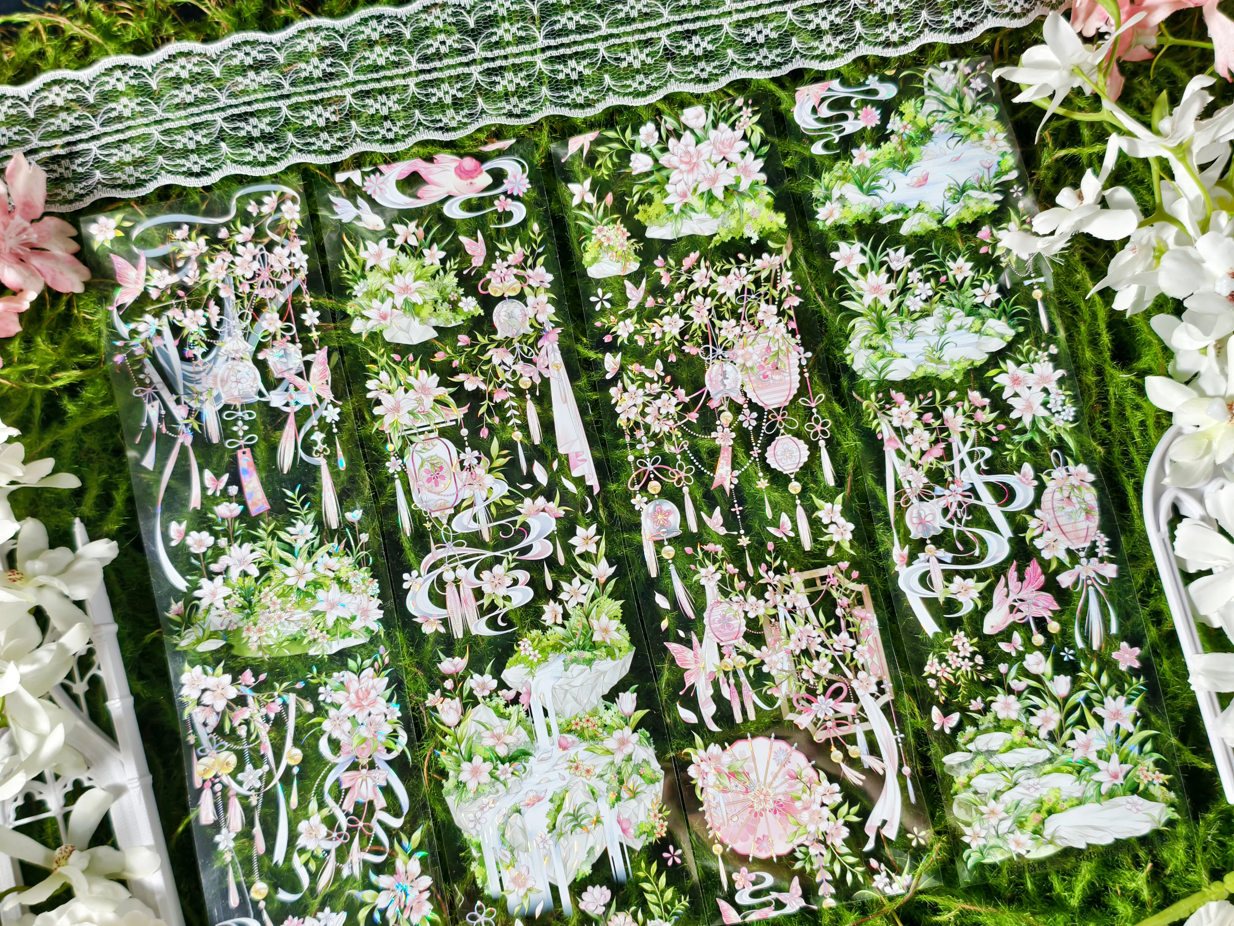 6.7새로운 떨어지는 벚꽃 와시 PET 테이프 중국 스타일