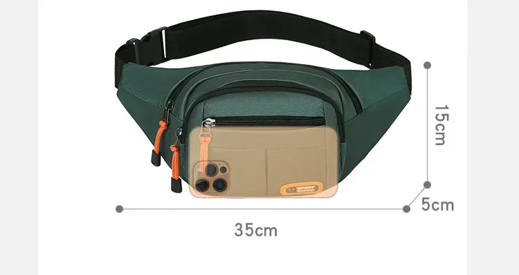 Multifunktionale wasserdichte Oxford-Hüfttasche – Gürteltasche mit großem Fassungsvermögen für Männer und Frauen, langlebig, Unisex, Riñoneras Para Hombre – Detail 6
