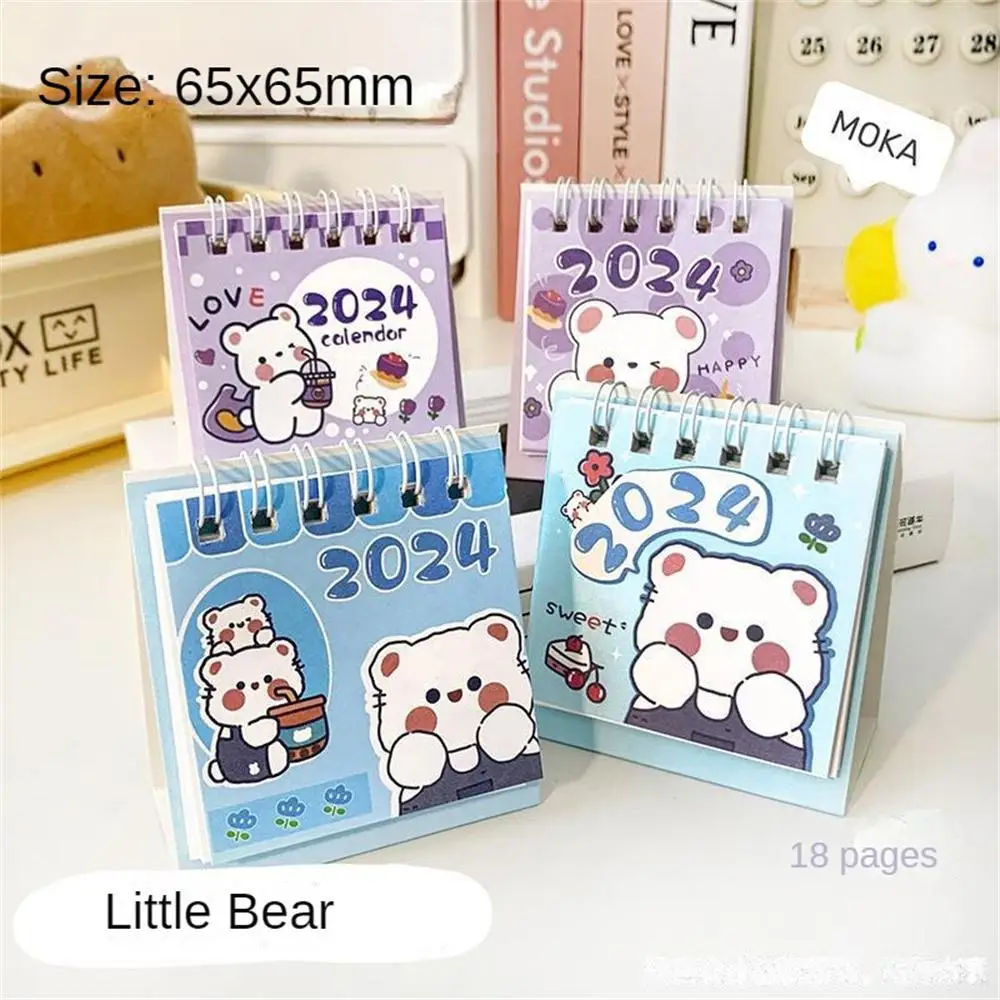 2024 Cute Mini Cartoon Panda Calendar Desktop Decor Creative
