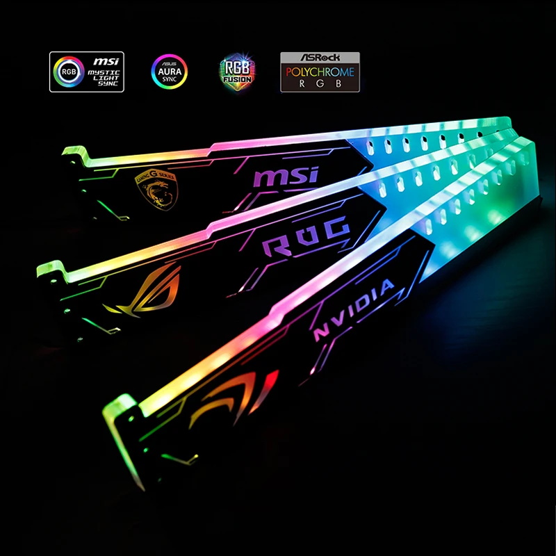 RGB GPU Bracket 5V 3PIN ARGB Graphics Card Support,VGA Holder ASUS SYNC  NVIDIA ROG ASUS Gigabyte MOBO AURA SYNC Water Cooling