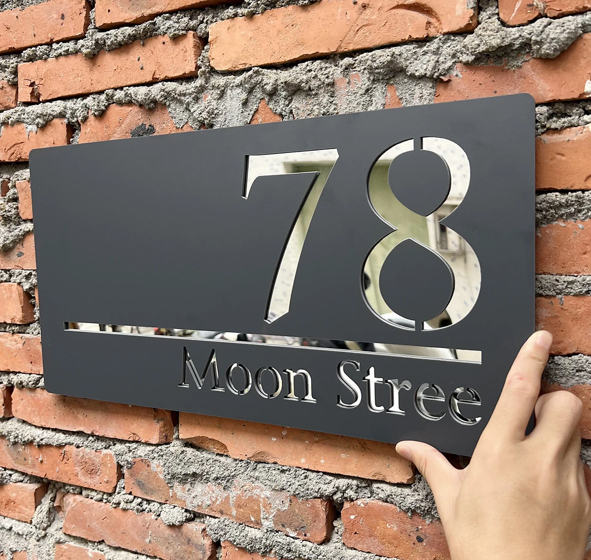 gepersonaliseerde acryl lasergesneden 3D huisnummer