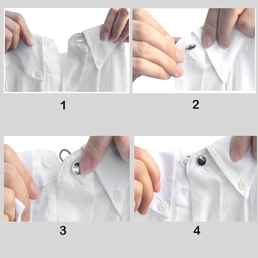  9Pcs Elastic Collar Extenders for Mens Shirts