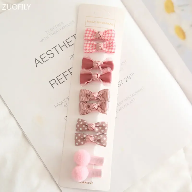 10Pcs/Set Baby Hair Clips Baby Headband Accessories Cross Kid Hair Clip Cotton Girl Hair Clip Baby Barrettes Hair Accessories 5