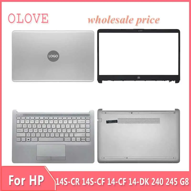 Nuovo Per Hp 14S-Cr 14S-Cf 14-Cf 14-Dk 240 245 G8 Laptop Lcd Cover Posteriore Cornice Anteriore Poggiapolsi Superiore Base Inferiore Tastiera