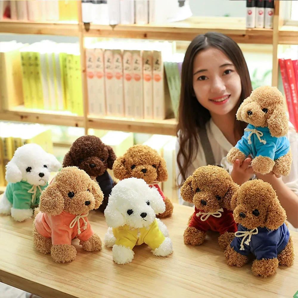 20cm/25cm Imitation Teddy Dog Plush Stuffed Doll Cute Poodle Stuffed Toy Cloth Doll Plush Dog Baby Stuffed Animals Kawaii Plush