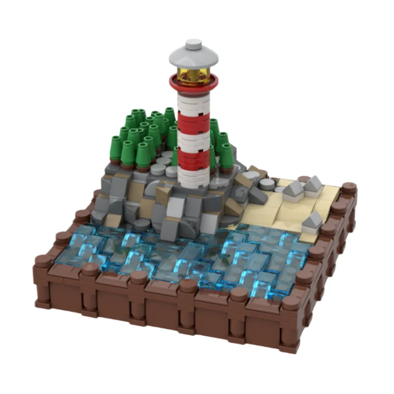 MOC architectural small tower creative model - small particle building ...