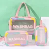New PU Women Travel Storage Bag Cosmetic Bag Makeup Bag Travel Organizer Bags Waterproof Washbag Transparent Cosmetic Cases 1