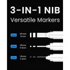 Thick Jumbo Poster Markers: 3 Pcs 15mm Wide Tip Large Acrylic Paint Pens Big Permanent Markers Calligraphy Marker for Rock Pain