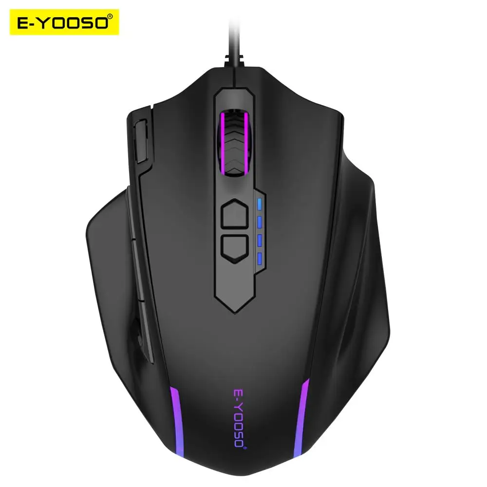 Gaming Mouse E-YOOSO X-41 USB Wired RGB Gaming Mouse 12400 DPI PAW3327 10 buttons programmable game Optical mice Computer PC Laptop