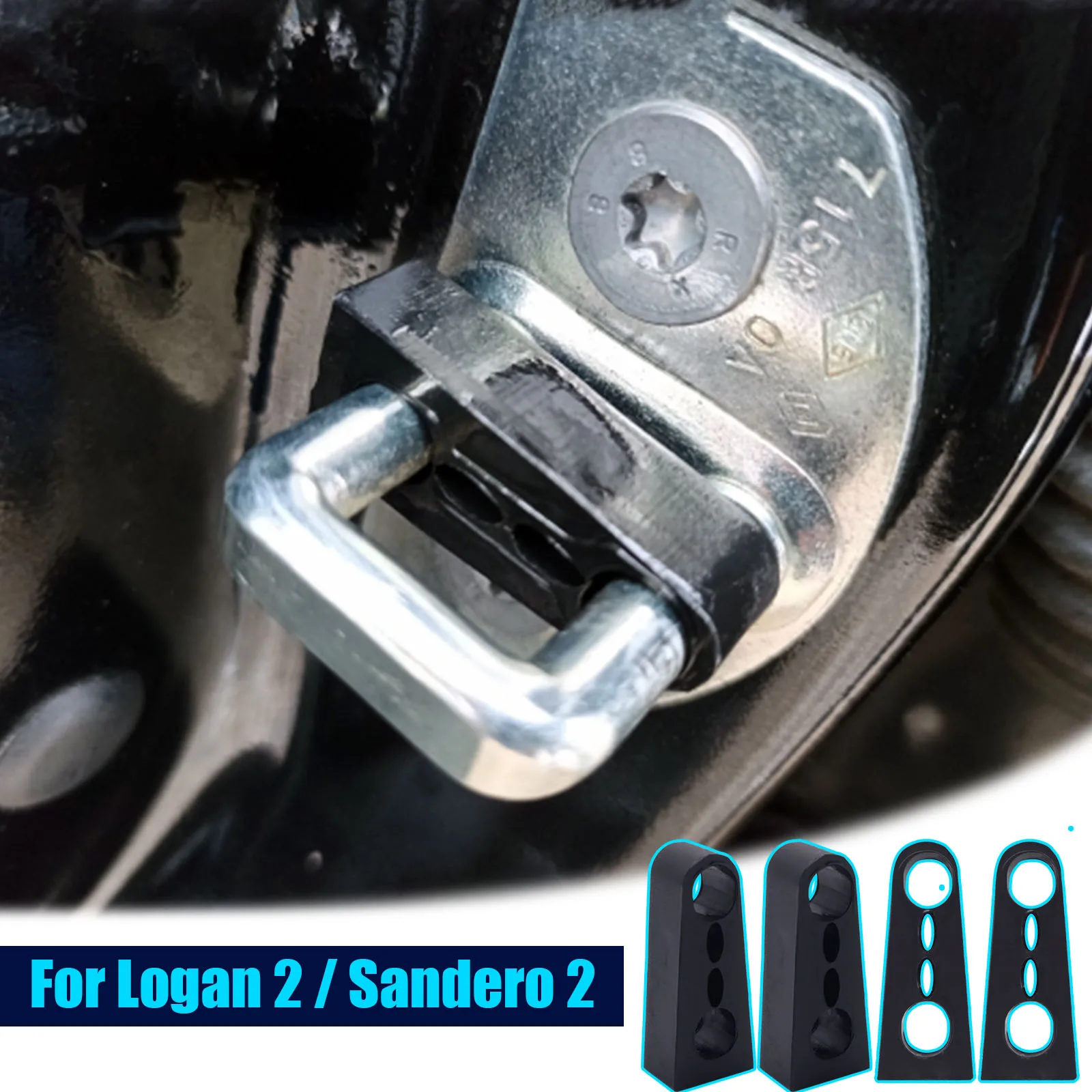 Door lock damper For Renault Logan 2 / Sandero 2 2014&ndash; Rattling STOP Soundproof Screaks Deaf Seal Deadener