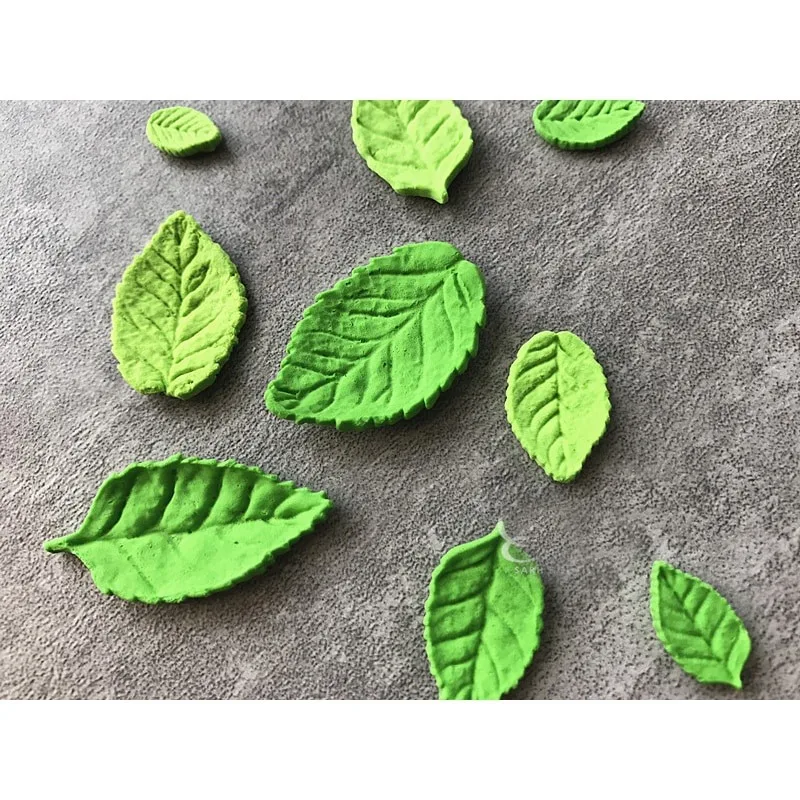 Silicone Mold Rose Leaf Shape Chocolate 3D Leaf Shape Candy Fondant Gum Paste for DIY Cake Decorat 1Pc