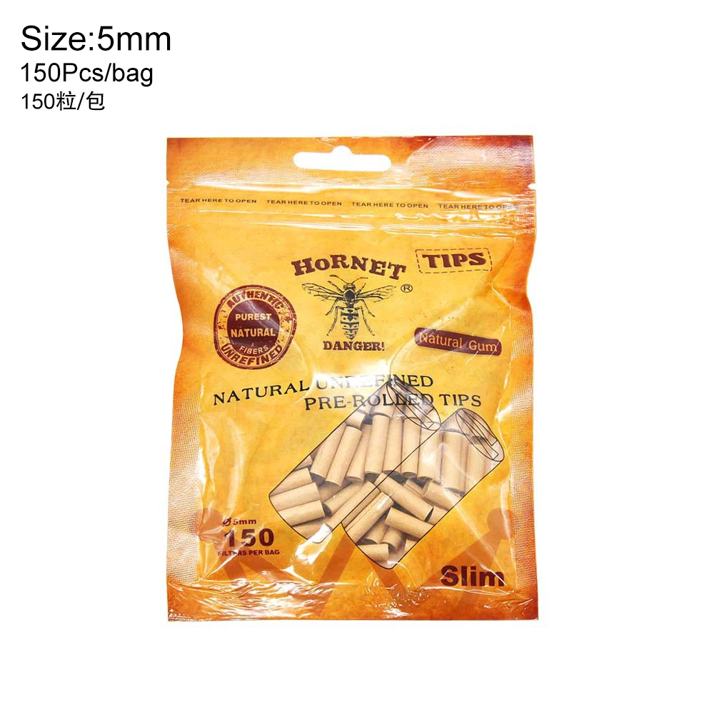 Multi-Size Cigarette Filter Tips with Holder in Assorted Colors - Natural Unrefined Rolling Paper Accessories