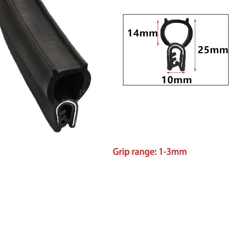Durable U-Type Rubber Edge Guard - Anti-Collision & Waterproof Sealing Strip