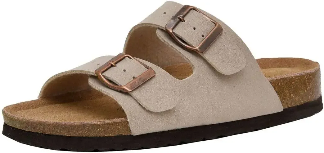 CUSHIONAIRE Women's Luna Cork Footbed Sandal with +Comfort 4