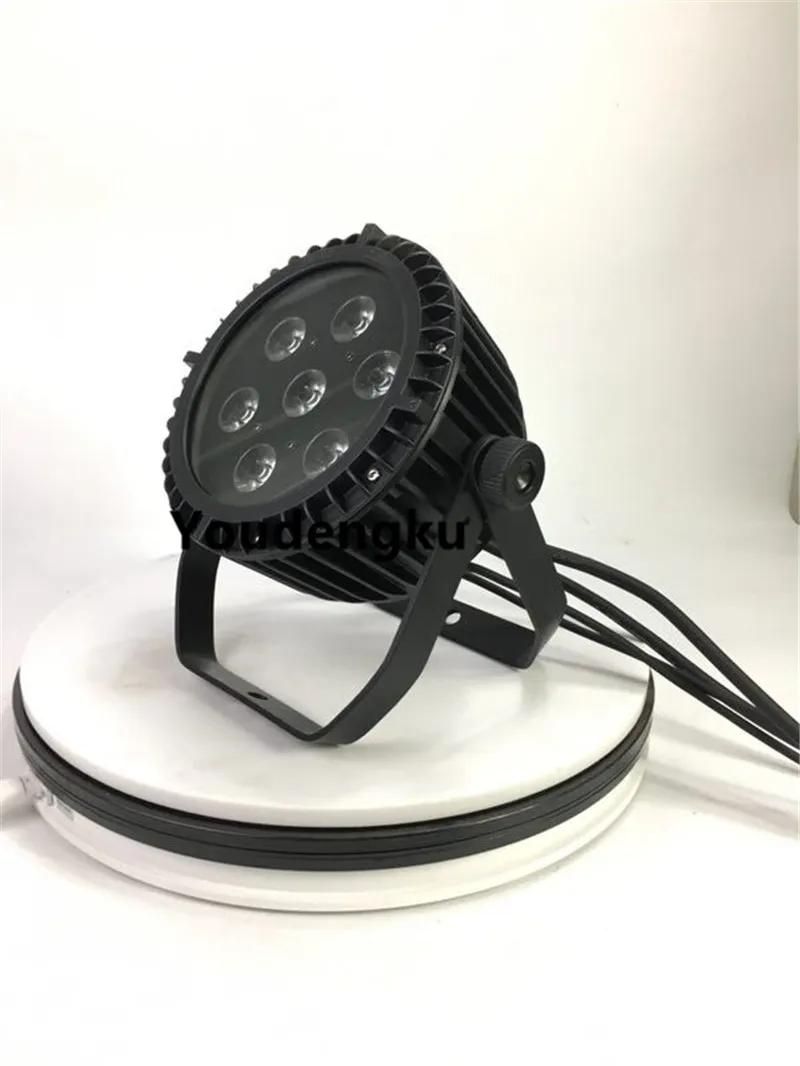 4 pieces Waterproof Slim Par Led Outdoor IP65 7x10w RGBW 4in1 Led Flat Par light
