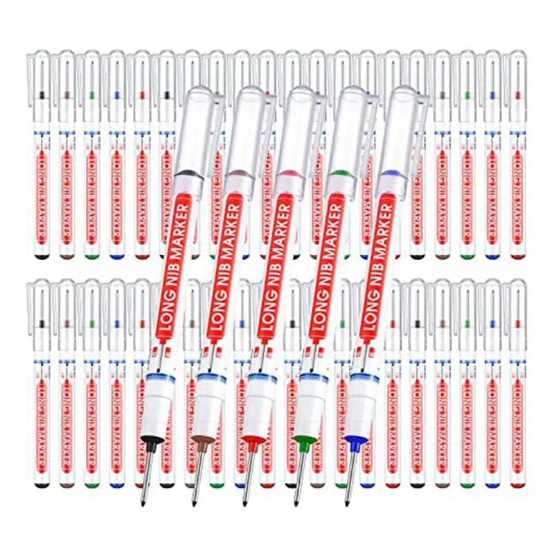 

60Pcs Marker Deep Colorful Marker Pen For Woodworking Hardware Decoration Construction